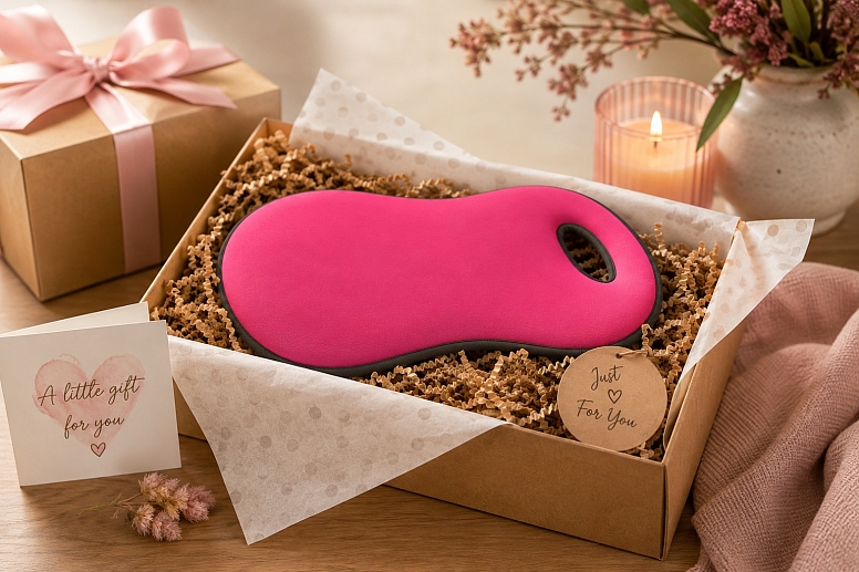 cozy pink gift box arrangement